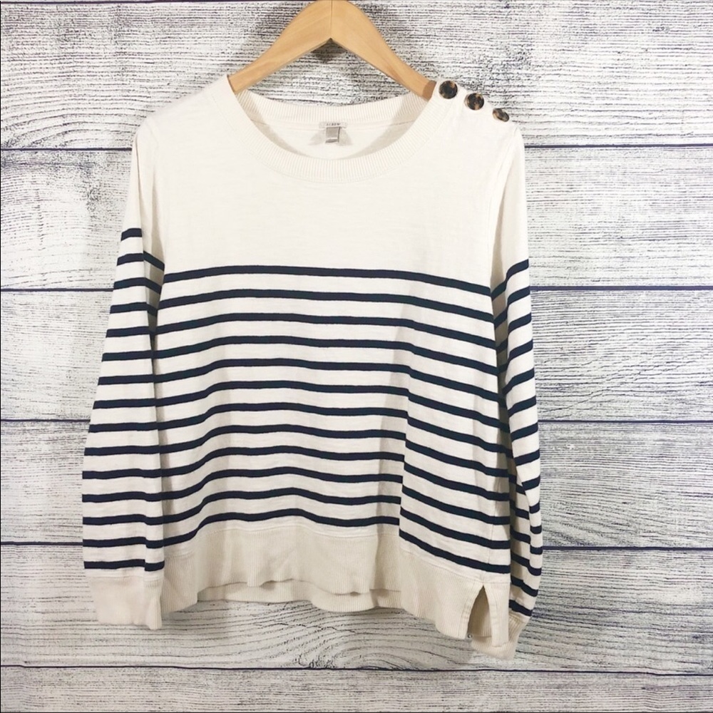 J Crew Striped Sweatshirt